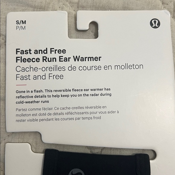 Lululemon Fast and Free Fleece Run Ear Warmer, S/M - Picture 2 of 4